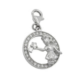 Anhänger, Charm Jungfrau, Silber 925