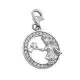 Anhänger, Charm Jungfrau, Silber 925