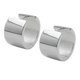 Creole 15x10mm Klappcreole glatt hochglänzend Silber 925