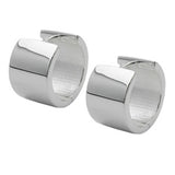Creole 15x10mm Klappcreole glatt hochglänzend Silber 925