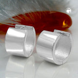 Creole 15x10mm Klappcreole glatt hochglänzend Silber 925