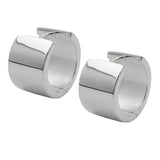 Creole 15x10mm Klappcreole glatt hochglänzend Silber 925