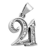 Anhänger, 21 mit Zirkonias, Silber 925