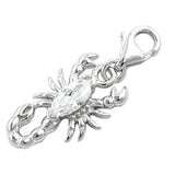 Anhänger Charm 19x11mm Skorpion Zirkonia rhodiniert Silber 925