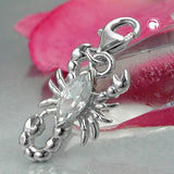 Anhänger Charm 19x11mm Skorpion Zirkonia rhodiniert Silber 925