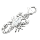 Anhänger Charm 19x11mm Skorpion Zirkonia rhodiniert Silber 925