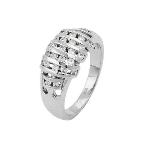 Ring mit vielen Zirkonias, Silber 925