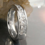 Ring, 9x Zirkonia, Silber 925
