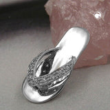 Anhänger, Sandale Zirkonia, Silber 925