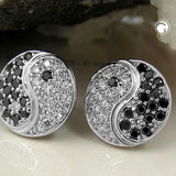 Stecker, Yin-Yang, Zirkonia, Silber 925