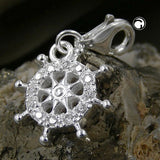 Anhänger, Charm Steuerrad, Silber 925