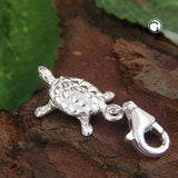 Anhänger, Charm Schildkröte, Silber 925