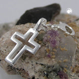 Anhänger, Charm kleines Kreuz Silber 925