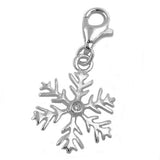 Anhänger, Charm Schneeflocke Silber 925
