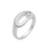 Ring, 9mm, Zirkonia gefasst, Silber 925