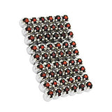 Anhänger 38x25mm Glassteine dunkelrot glänzend rhodiniert Silber 925