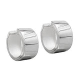 Creole 18x10mm Klappscharnier glatt glänzend Silber 925