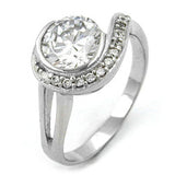 Ring, Zirkonias, rhodiniert, Silber 925
