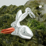 Anhänger, Hase glänzend, Silber 925