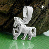 Anhänger, Pferd glänzend, Silber 925