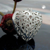 Anhänger, filigranes Herz, Silber 925