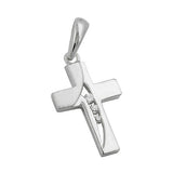 Anhänger, Kreuz mit Zirkonia Silber 925