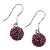 Ohrhaken, 10mm amethyst, Silber 925