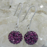 Ohrhaken, 10mm amethyst, Silber 925
