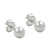 Stecker 4mm Kugel glänzend Silber 925