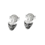 Stecker 5mm kleine Maske antik geschwärzt Silber 925