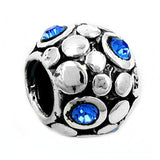 Anhänger, Perle-bead, blau, Silber 925