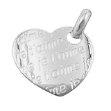 Anhänger, Herz -je t- aime- Silber 925