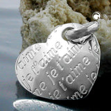 Anhänger, Herz -je t- aime- Silber 925