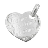 Anhänger, Herz -je t- aime- Silber 925