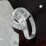 Ring 17mm mit vielen Zirkonias glänzend rhodiniert Silber 925 Ringgröße 58