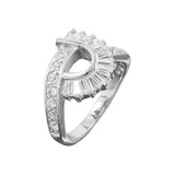 Ring 14mm mit vielen Zirkonias glänzend rhodiniert Silber 925 Ringgröße 52