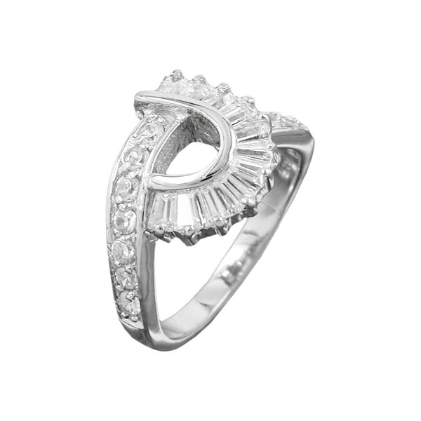 Ring 14mm mit vielen Zirkonias glänzend rhodiniert Silber 925 Ringgröße 52