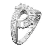 Ring 14mm mit vielen Zirkonias glänzend rhodiniert Silber 925 Ringgröße 58