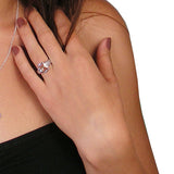 Ring 11mm mit Zirkonias topas weiß glänzend rhodiniert Silber 925 Ringgröße 58