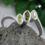 Ring Zirkonia olivine-peridot Silber 925