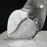 Anhänger 23x22mm Doppelanhänger Herz mit Gravur - Best Friends - Silber 925