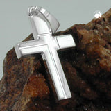 Anhänger, Kreuz diamantiert, Silber 925