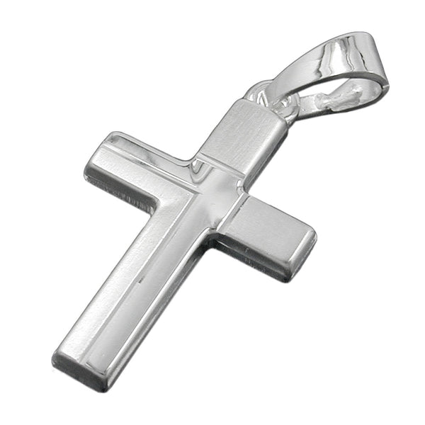 Anhänger, Kreuz diamantiert, Silber 925