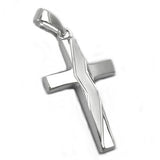 Anhänger, Kreuz diamantiert, Silber 925