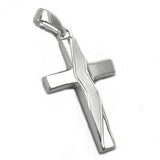Anhänger, Kreuz diamantiert, Silber 925
