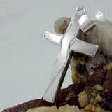 Anhänger, Kreuz diamantiert, Silber 925