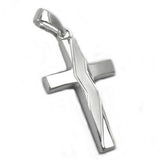 Anhänger, Kreuz diamantiert, Silber 925