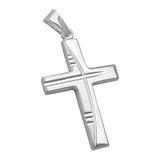 Anhänger, Kreuz diamantiert, Silber 925