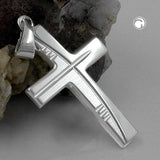 Anhänger, Kreuz diamantiert, Silber 925