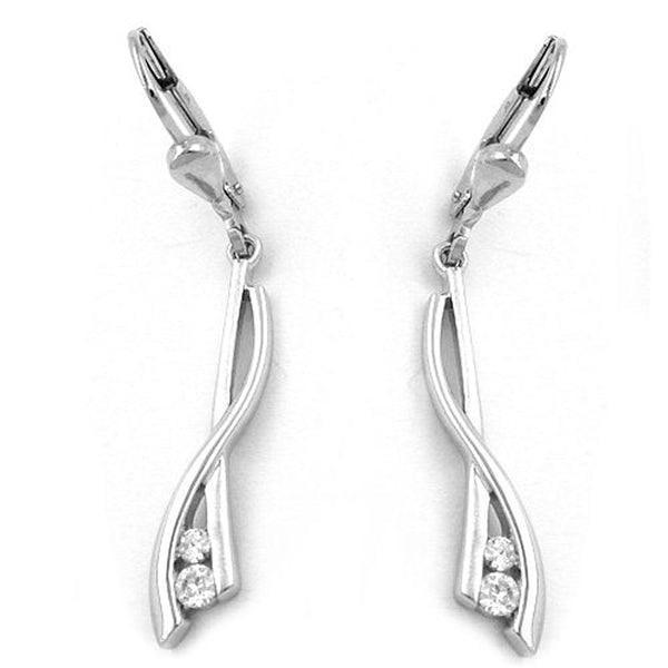 Brisur, Zirkonia rhodiniert, Silber 925
